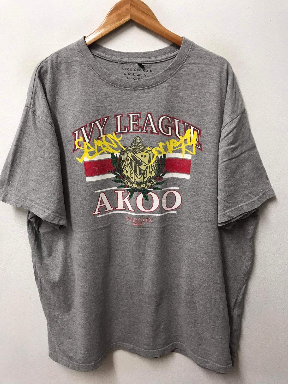 AKOO MFG CO. 00s IVY LEAGUE ラグランTシャツ AKOO × Streetwear Akoo Mfg Co Ivy League Akoo Brand Tee