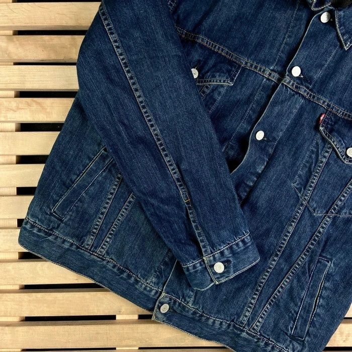 Levi's × Levi's Vintage Clothing × Vintage Mens Denim Bomber Jacket Levis Size XL Blue Custom Size US XL / EU 56 / 4 - 4 Thumbnail
