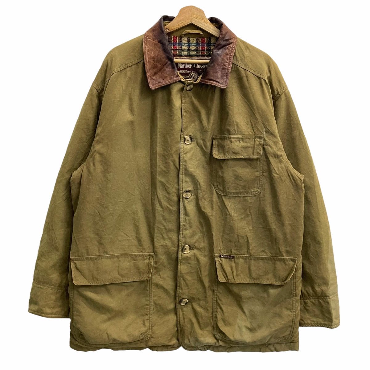 Marlboro × Marlboro Classics × Vintage 💥 Vintage Marlboro Classic Jacket Leather Collar Size US L / EU 52-54 / 3 - 1 Thumbnail