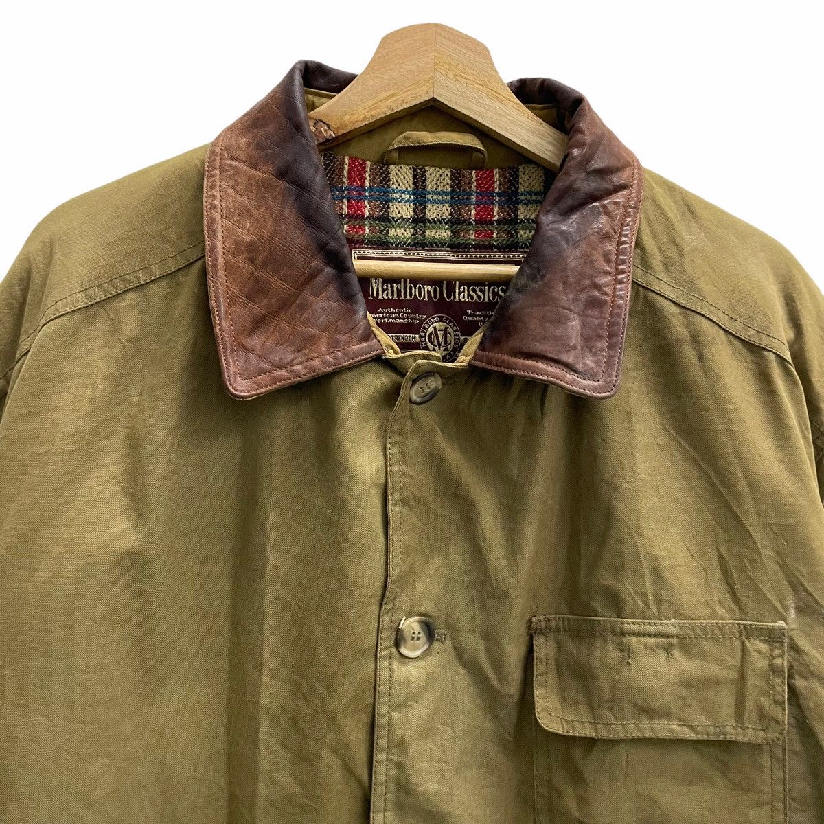 Marlboro × Marlboro Classics × Vintage 💥 Vintage Marlboro Classic Jacket Leather Collar Size US L / EU 52-54 / 3 - 4 Thumbnail