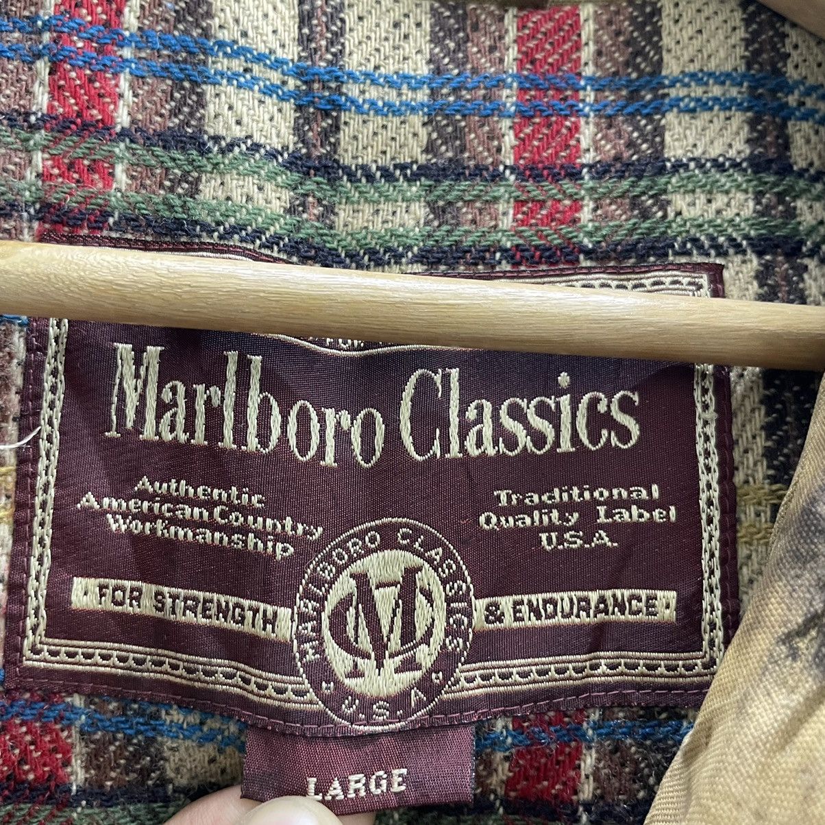 Marlboro × Marlboro Classics × Vintage 💥 Vintage Marlboro Classic Jacket Leather Collar Size US L / EU 52-54 / 3 - 8 Thumbnail
