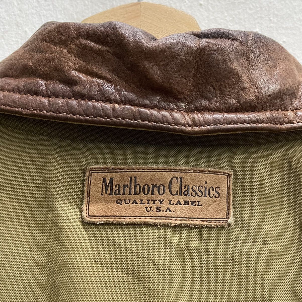 Marlboro × Marlboro Classics × Vintage 💥 Vintage Marlboro Classic Jacket Leather Collar Size US L / EU 52-54 / 3 - 5 Thumbnail