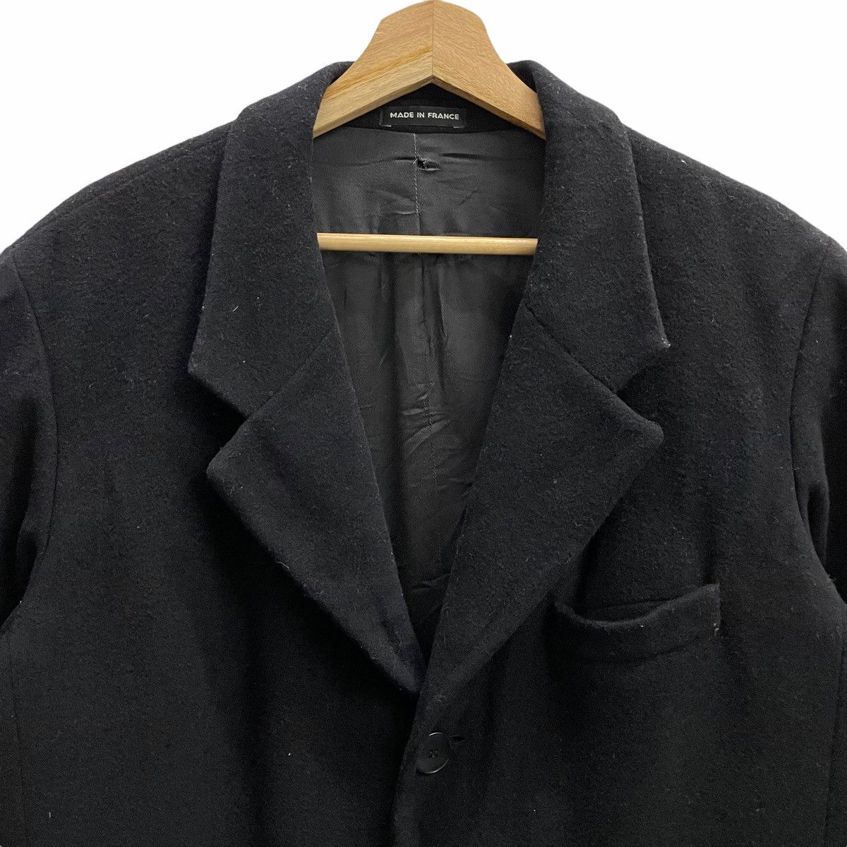 Designer × agnes b. 💥 AGNES B HOMME OVERCOAT WOOL JACKET Size US M / EU 48-50 / 2 - 4 Thumbnail