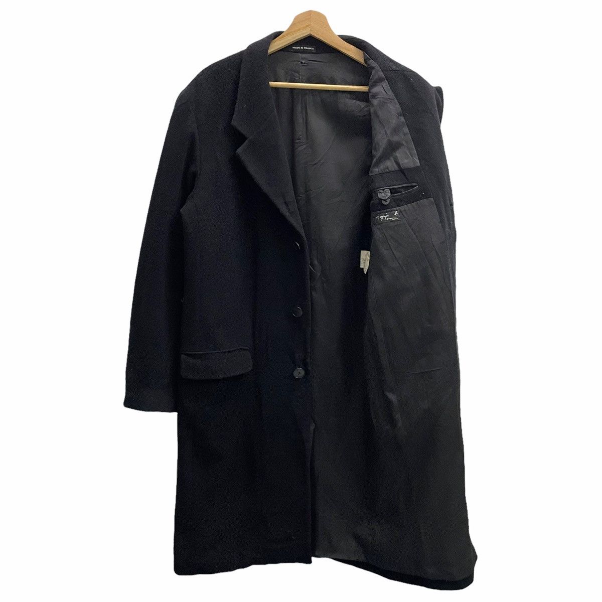 Designer × agnes b. 💥 AGNES B HOMME OVERCOAT WOOL JACKET Size US M / EU 48-50 / 2 - 5 Thumbnail