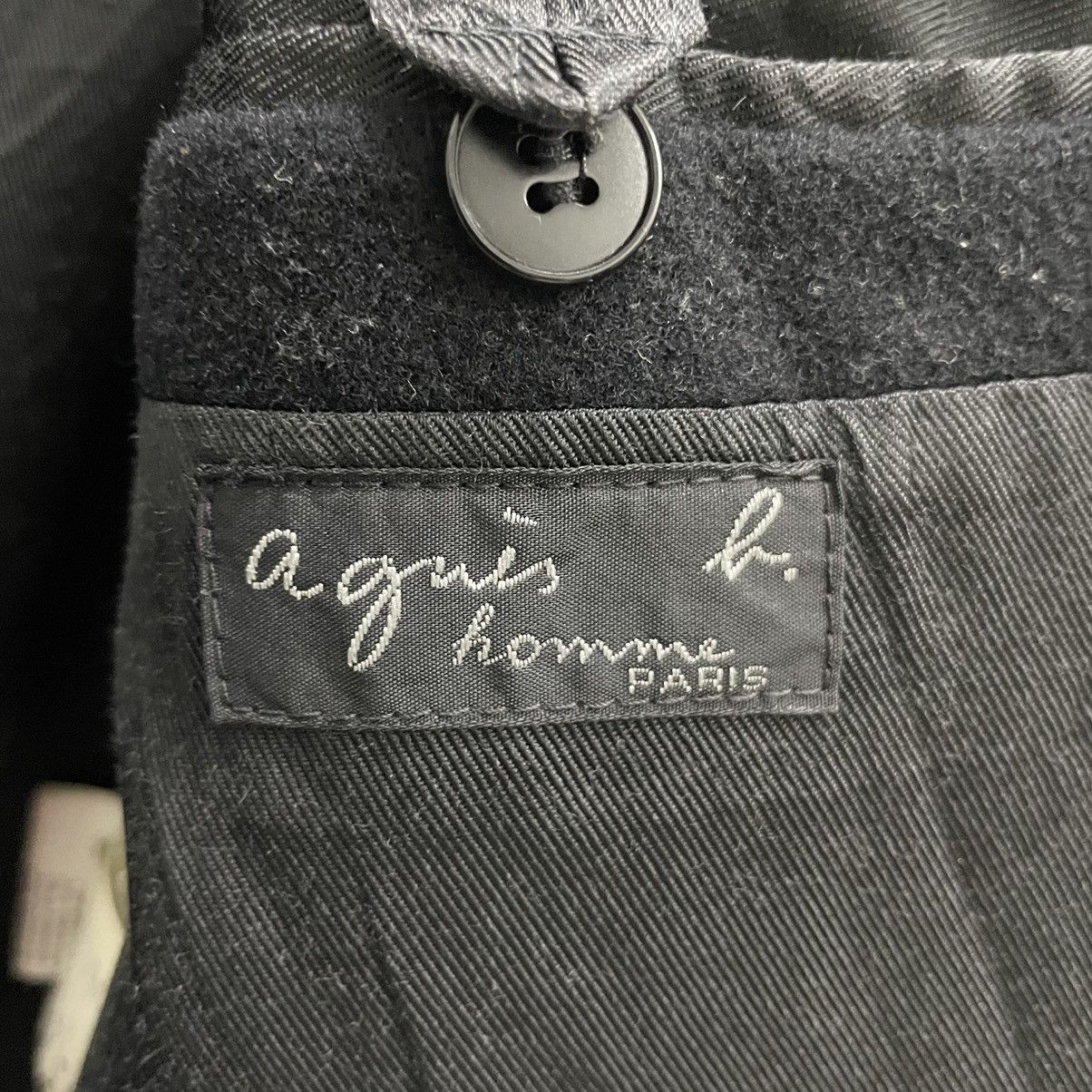 Designer × agnes b. 💥 AGNES B HOMME OVERCOAT WOOL JACKET Size US M / EU 48-50 / 2 - 9 Thumbnail