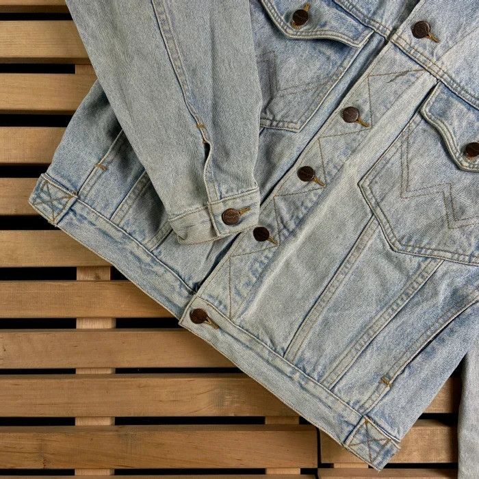 Vintage × Wrangler Mens Bomber Jacket Vintage Wrangler Denim Size M Blue Size US M / EU 48-50 / 2 - 3 Thumbnail