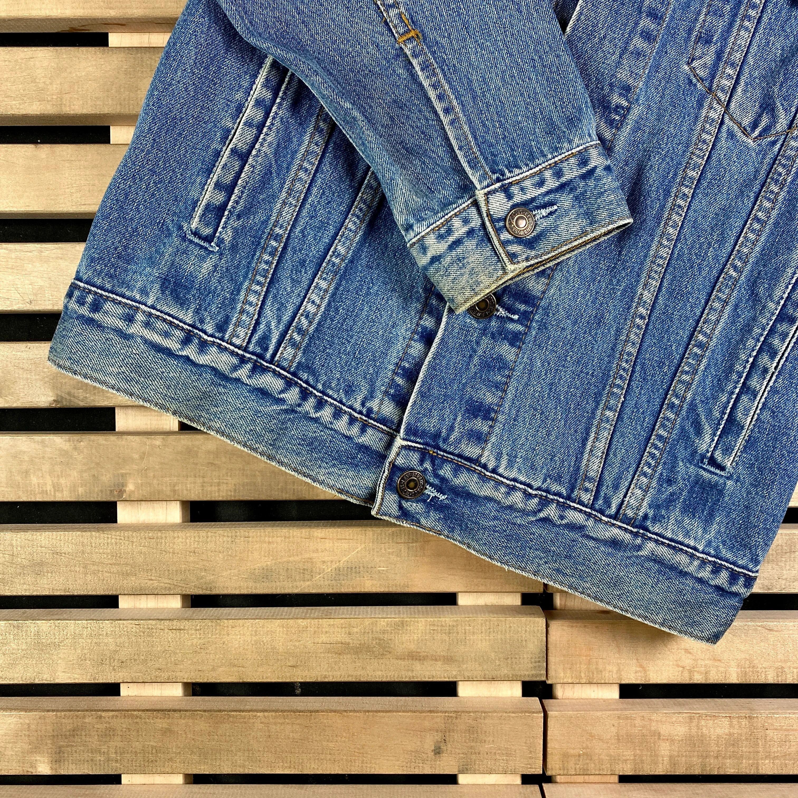 Mens Denim Bomber Jacket Levis Vintage Size M