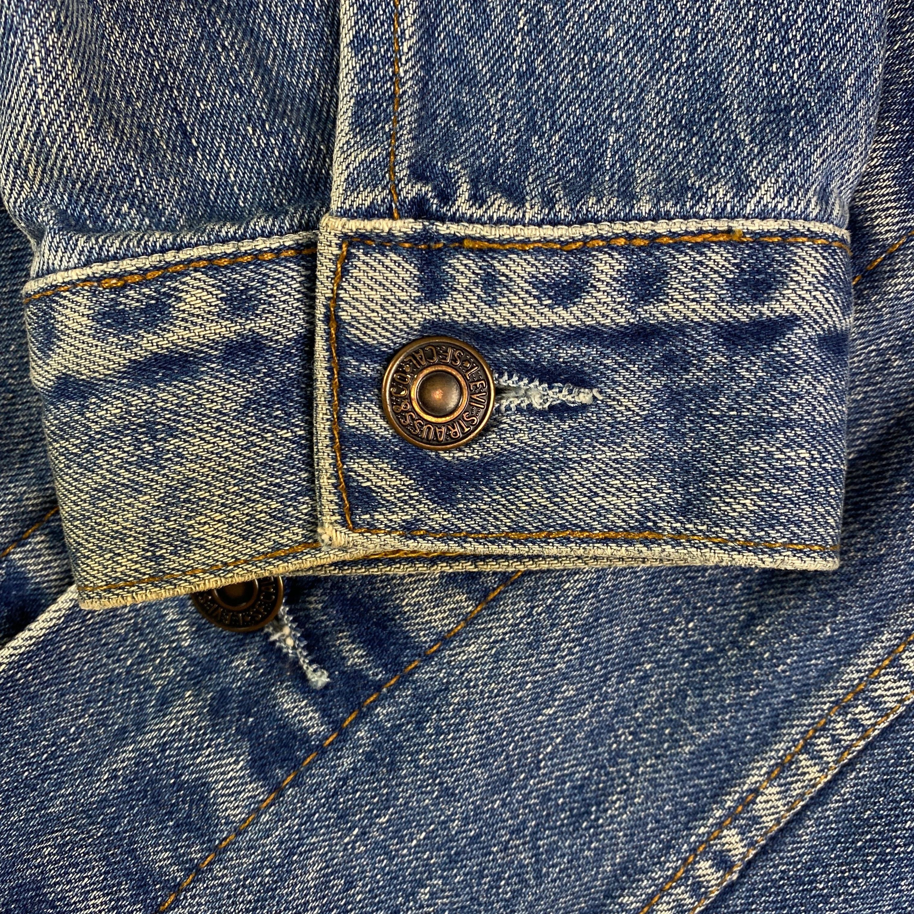 Mens Denim Bomber Jacket Levis Vintage Size M