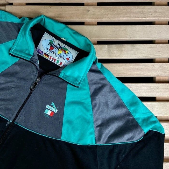 Puma × Vintage Mens Bomber Jacket Puma International Vintage Size 38 L/XL Size US L / EU 52-54 / 3 - 2 Thumbnail