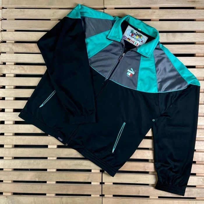 Puma × Vintage Mens Bomber Jacket Puma International Vintage Size 38 L/XL Size US L / EU 52-54 / 3 - 1 Thumbnail
