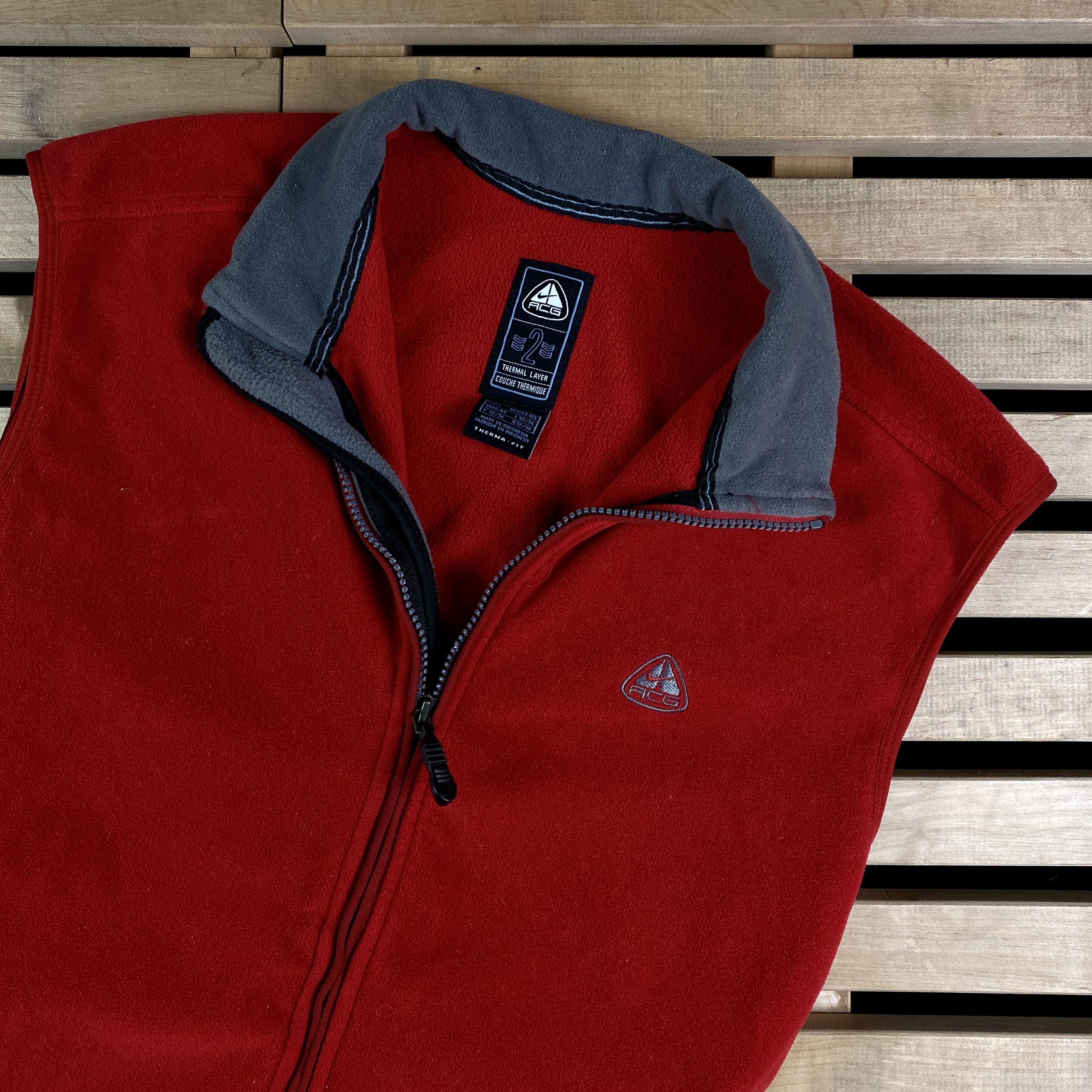 Nike × Nike ACG Mens Fleece Vest Nike ACG Size L Red Size US L / EU 52-54 / 3 - 2 Thumbnail