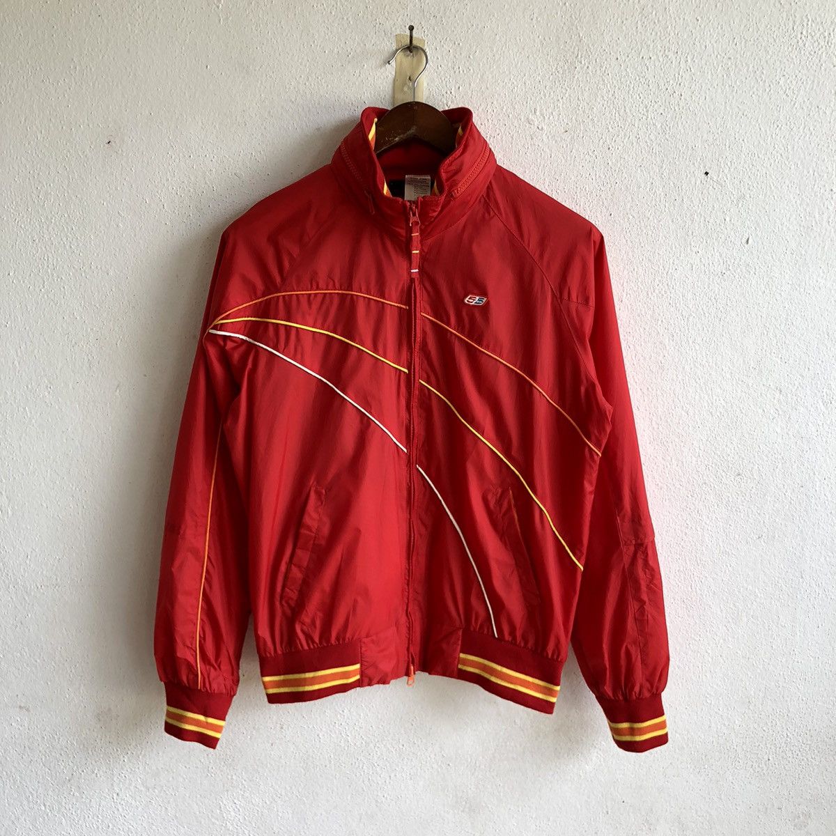 image of 55 Dsl By Diesel Hoodie Raincoat in Red, Men's (Size Medium)