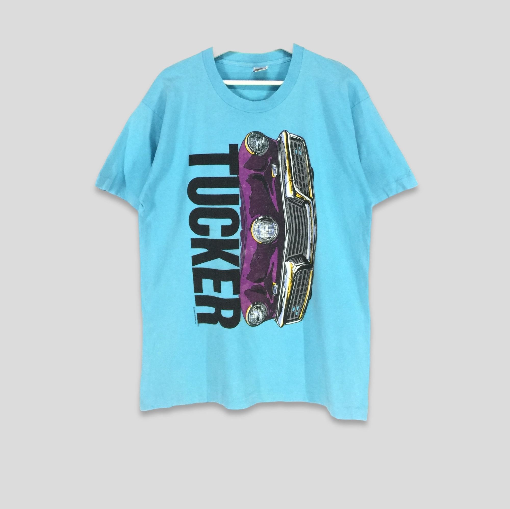 Vintage 90s Tucker the man and his dream film overprint tee