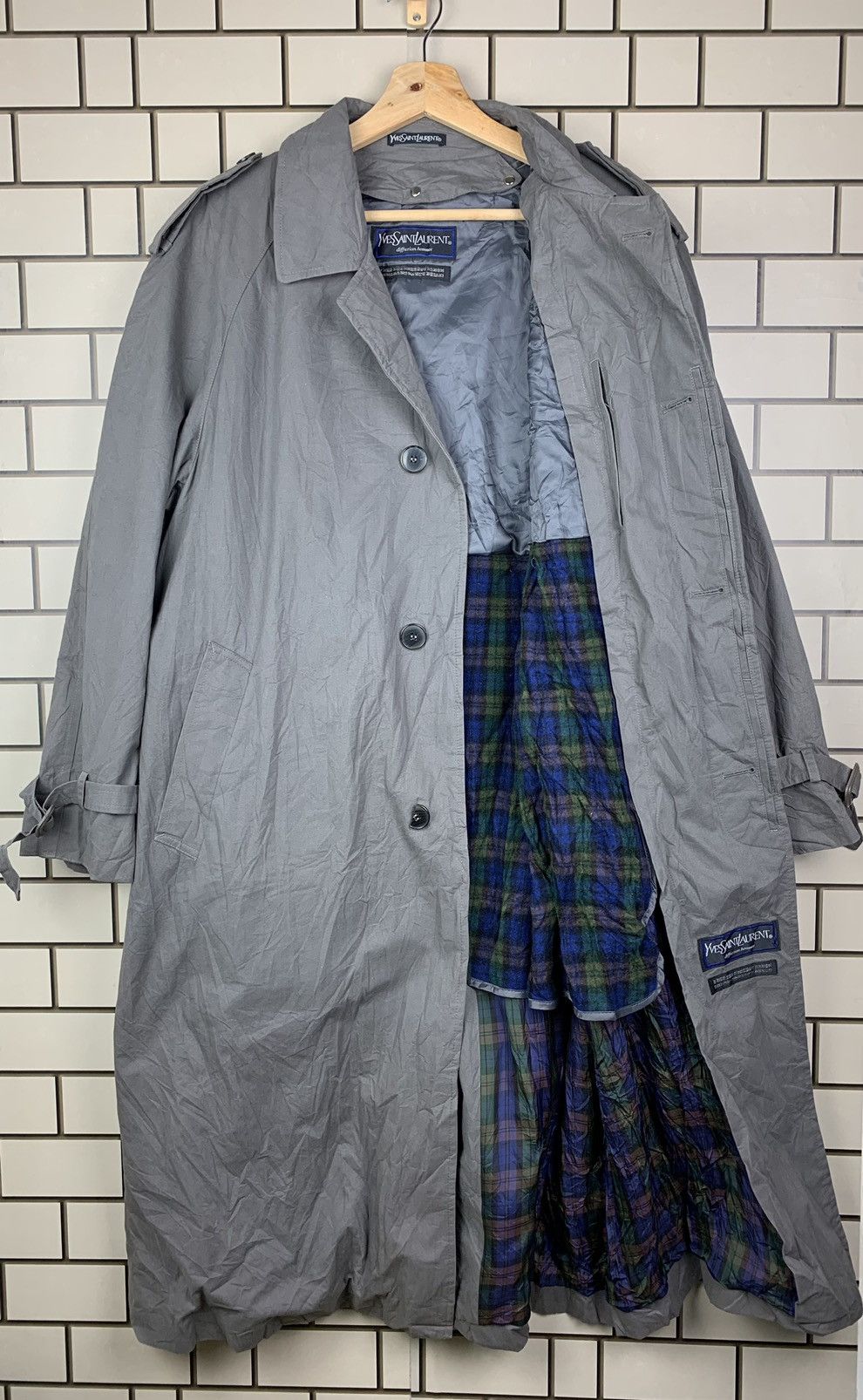 Vintage Vintage Ysl Trench Coat Size US M / EU 48-50 / 2 - 2 Thumbnail