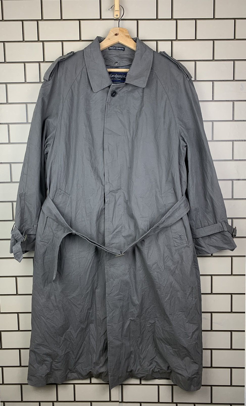 Vintage Vintage Ysl Trench Coat Size US M / EU 48-50 / 2 - 1 Thumbnail