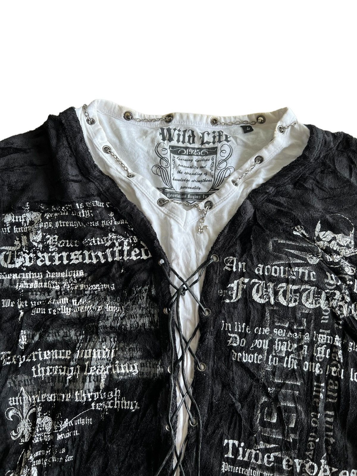 Hysteric Glamour × Velour SICK🔥Wild Life 💀 Anarchy Poems Bondage Strap Velour Shirt Size US M / EU 48-50 / 2 - 4 Thumbnail