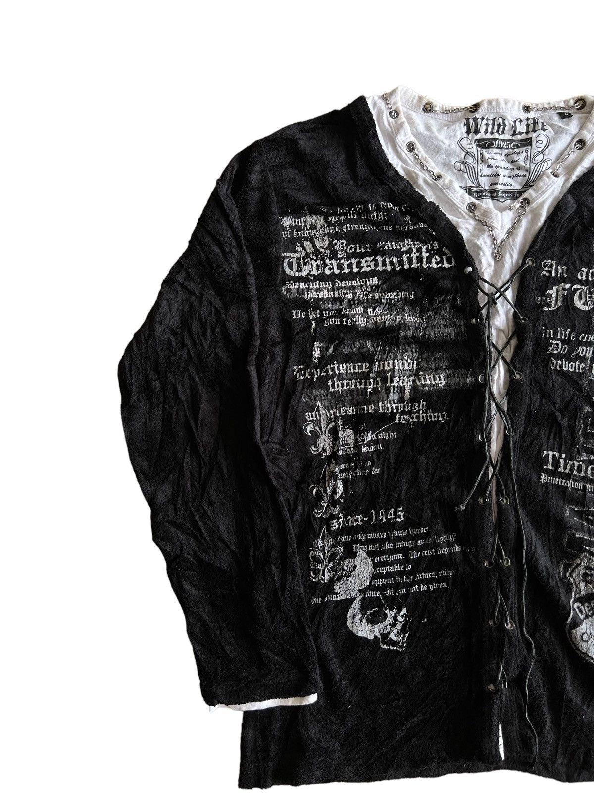 Hysteric Glamour × Velour SICK🔥Wild Life 💀 Anarchy Poems Bondage Strap Velour Shirt Size US M / EU 48-50 / 2 - 3 Thumbnail