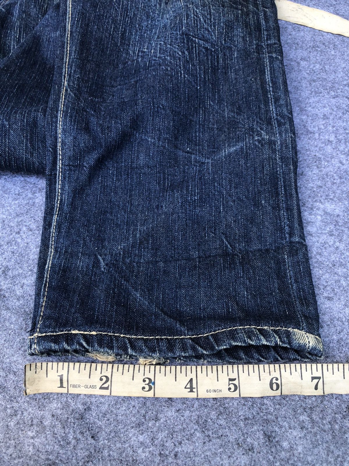 Edwin Last Drop🔥Rare🔥 Edwin Distressed Patchwork Denim Jeans Size US 38 / EU 54 - 13 Thumbnail