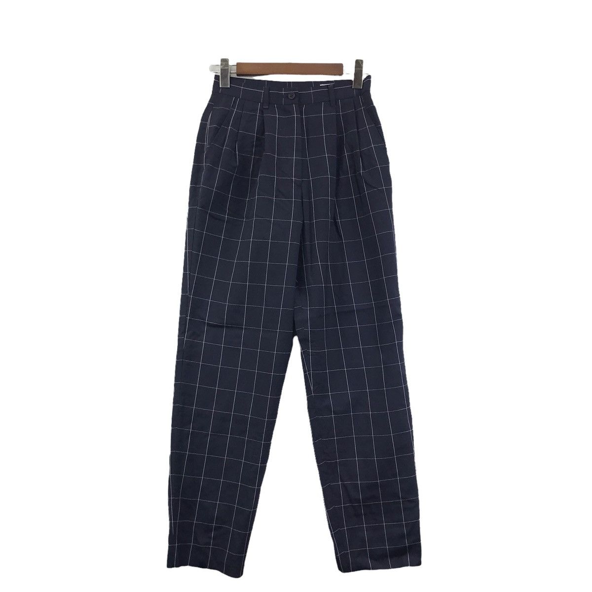 Renoma RENOMA Sports Club Check Tartan Wool Blue CasualTrousersPant Size US 26 / EU 42 - 1 Thumbnail