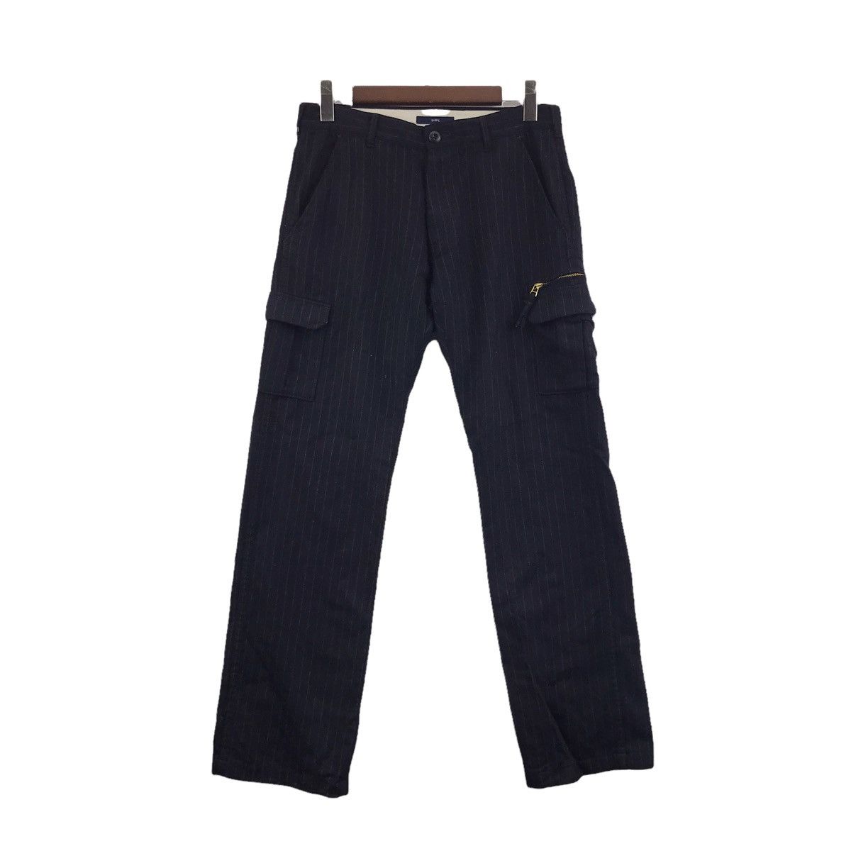 SHIPS SHIPS Japanese Brand Stripes Hickory Wool Cargo TrousersPant Size US 31 - 1 Thumbnail