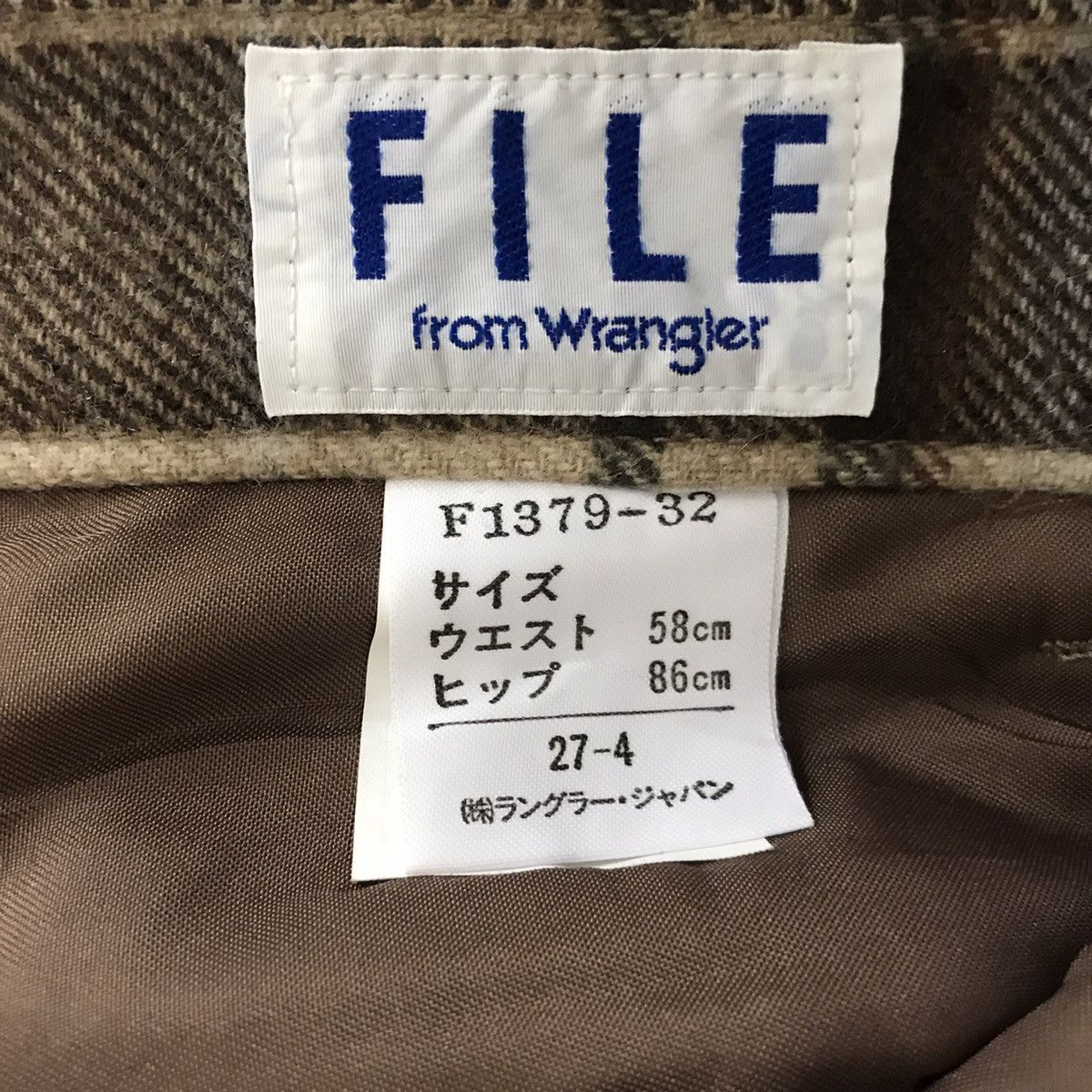 Wrangler Vintage FILE From WRANGLER Check Tartan Casual Trousers Pant Size US 26 / EU 42 - 3 Thumbnail