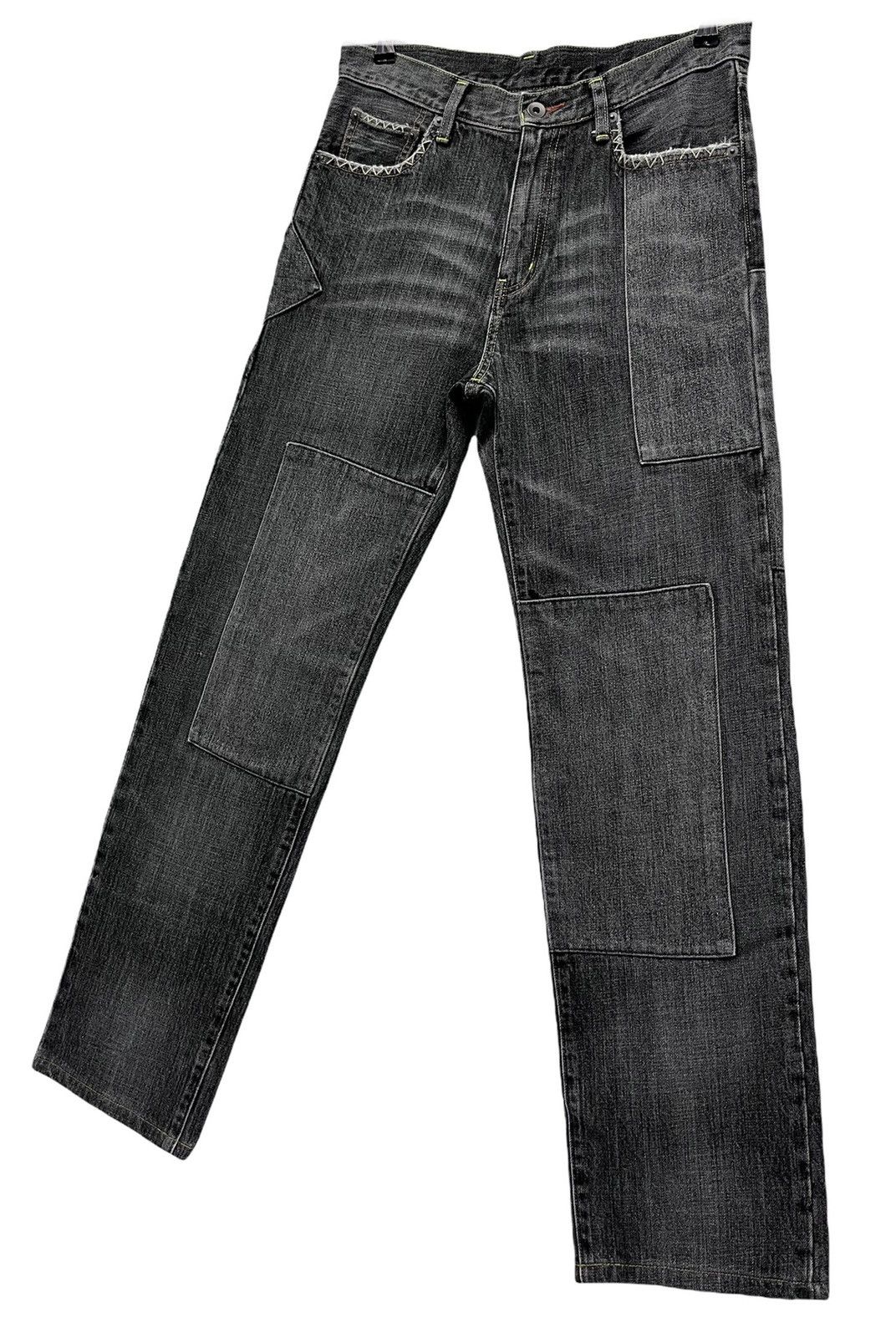 Uniqlo 🔥FYE🔥 Vtg y2k Black Patchwork Denim Inspired By Undercover Size US 30 / EU 46 - 3 Thumbnail