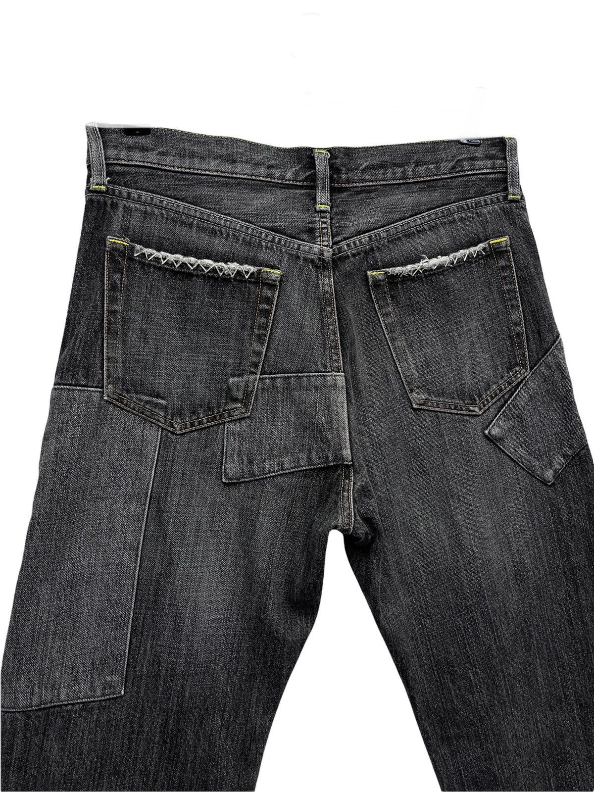 Uniqlo 🔥FYE🔥 Vtg y2k Black Patchwork Denim Inspired By Undercover Size US 30 / EU 46 - 11 Thumbnail