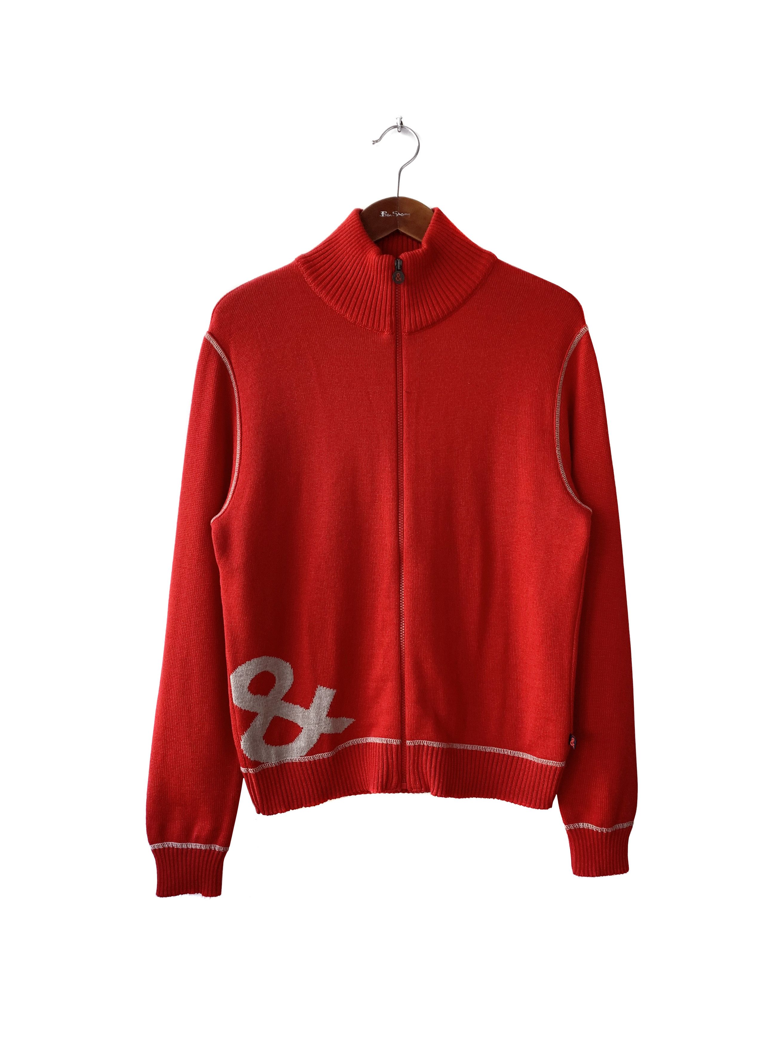 Dolce & Gabbana red zip vintage sweater