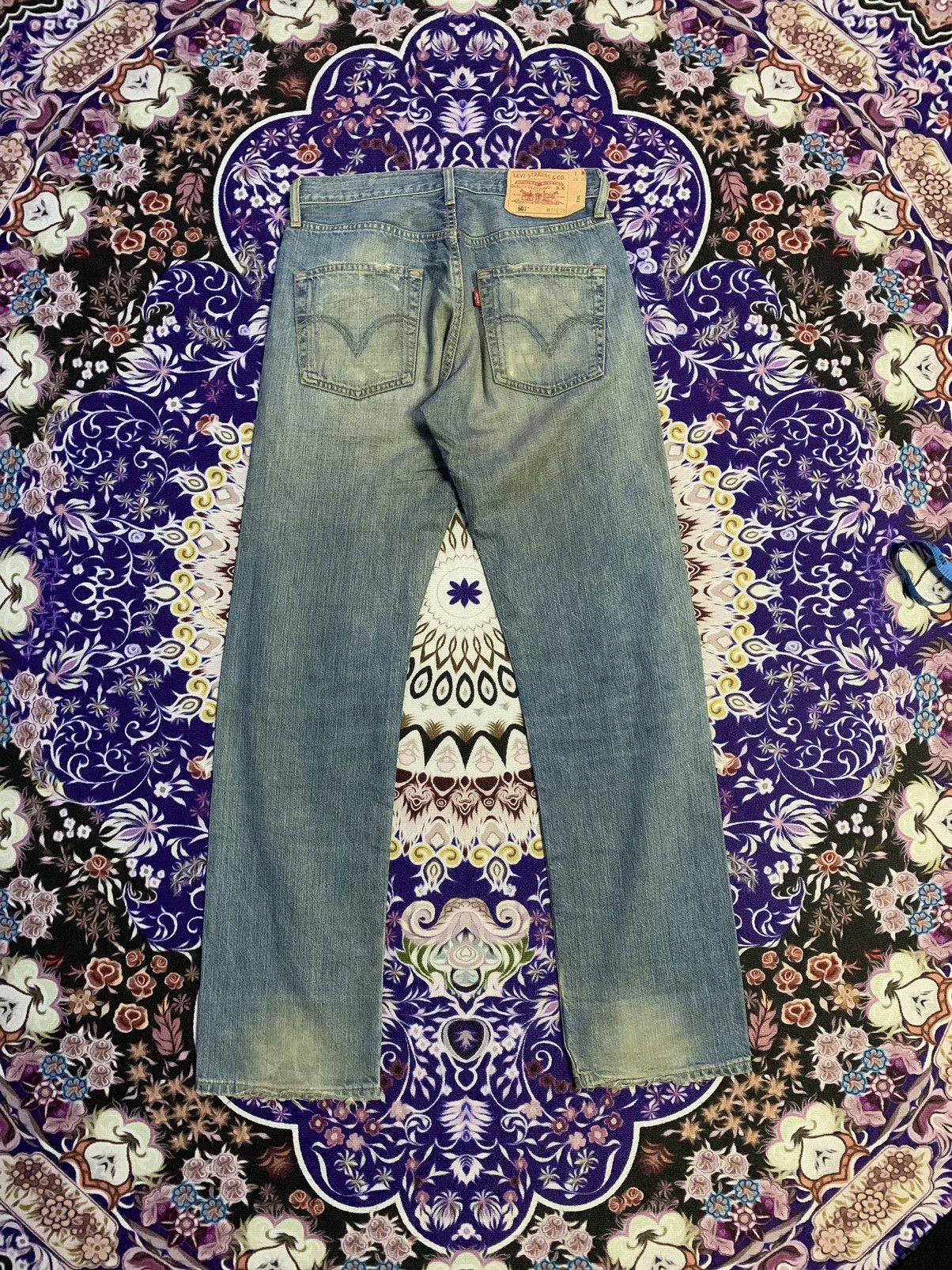 Levi's Vintage Clothing Vintage Levis 501 Faded Distressed Rework Denim Size US 31 - 9 Thumbnail