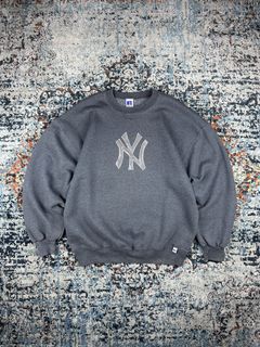 Mens L New York Yankees #20 Posada Majestic Brand T Shirt Distressed MLB