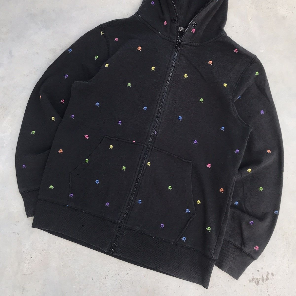 Beams Plus 2000's Beams Plus Sugar Skull Polka Dot / Balaclava Hoodie Size US M / EU 48-50 / 2 - 4 Thumbnail