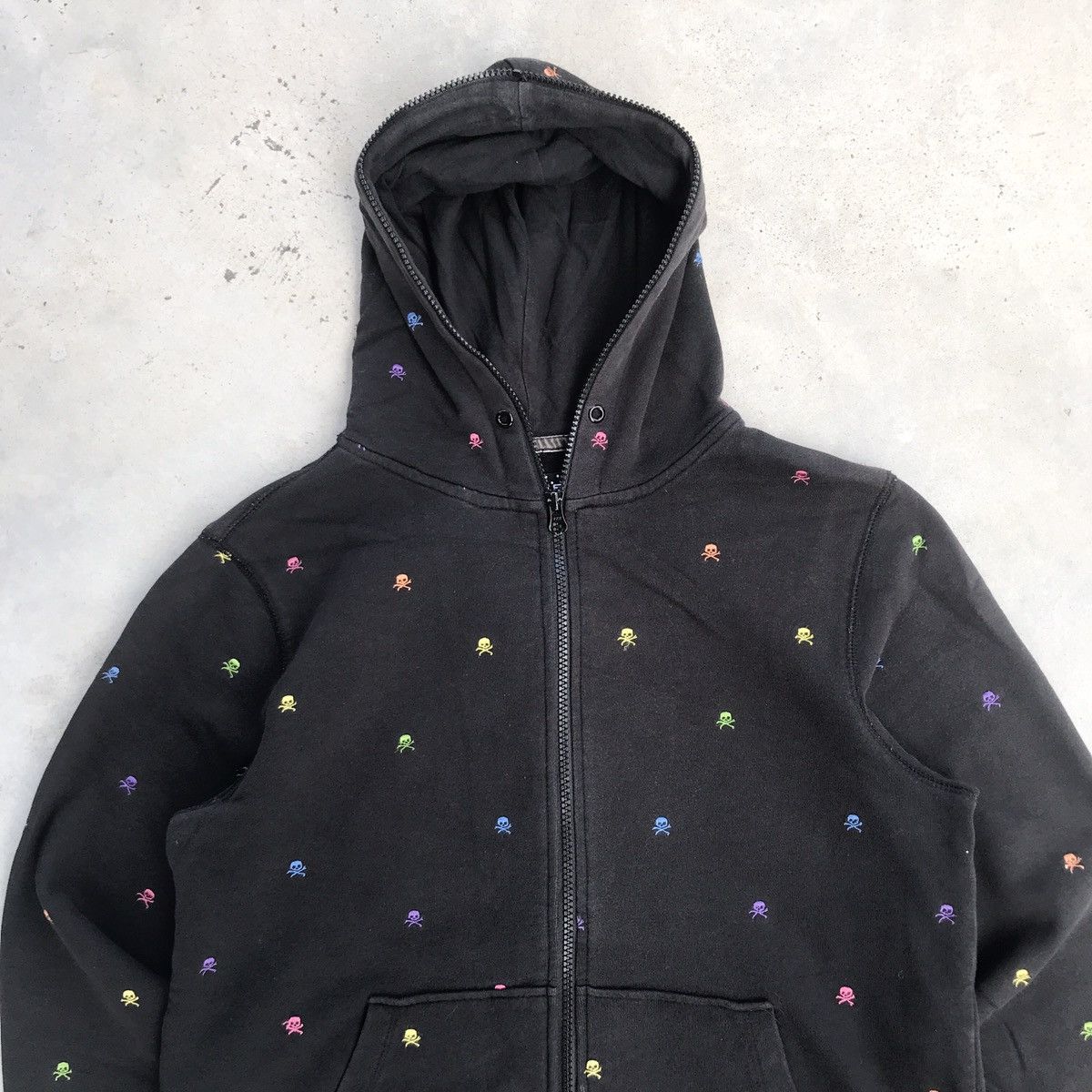 Beams Plus 2000's Beams Plus Sugar Skull Polka Dot / Balaclava Hoodie Size US M / EU 48-50 / 2 - 3 Thumbnail