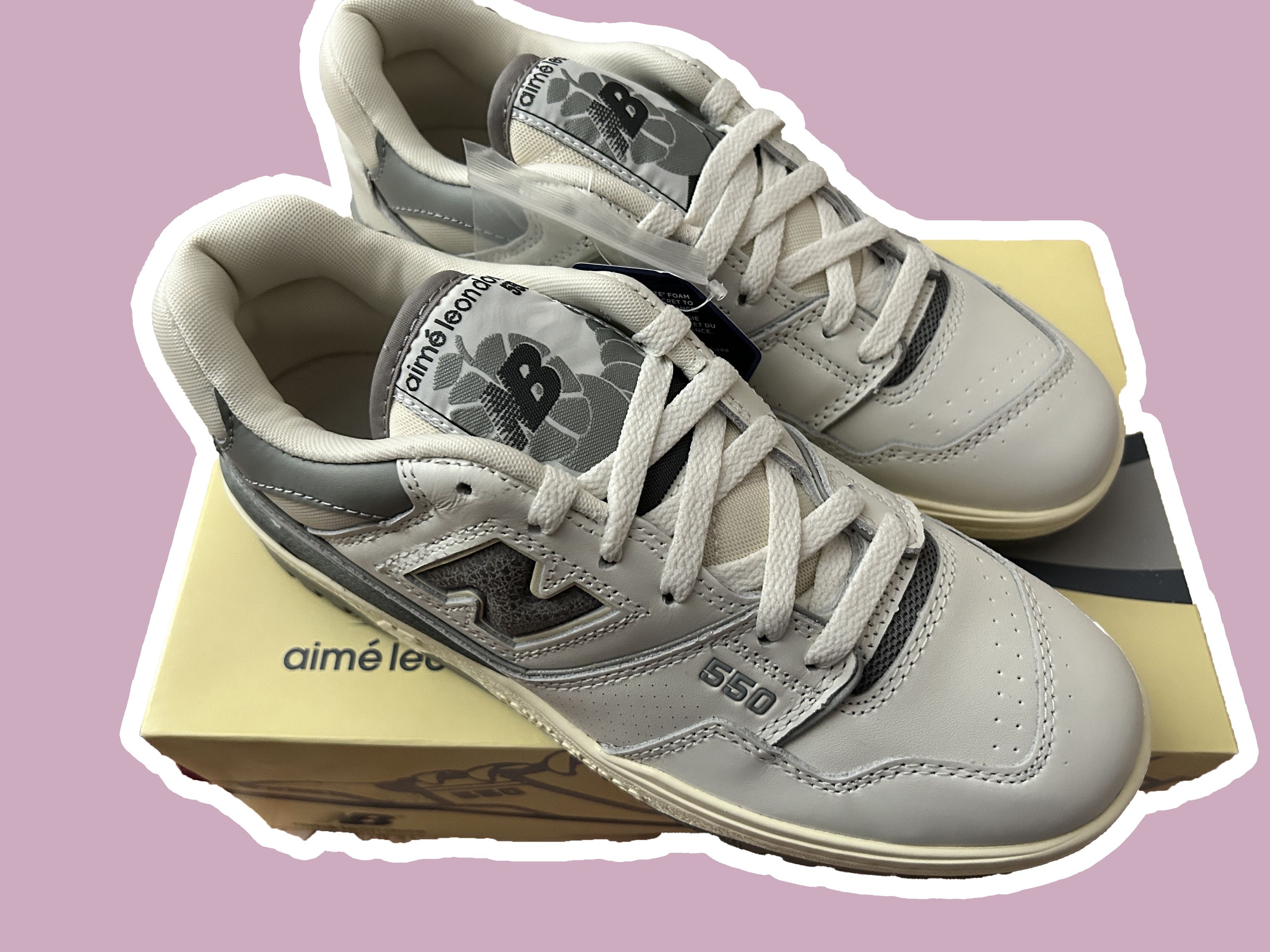 Aime Leon Dore × New Balance New Balance 550 Aime Leon Dore White Grey Silver NB BB550ALE Size US 7 / EU 40 - 4 Thumbnail