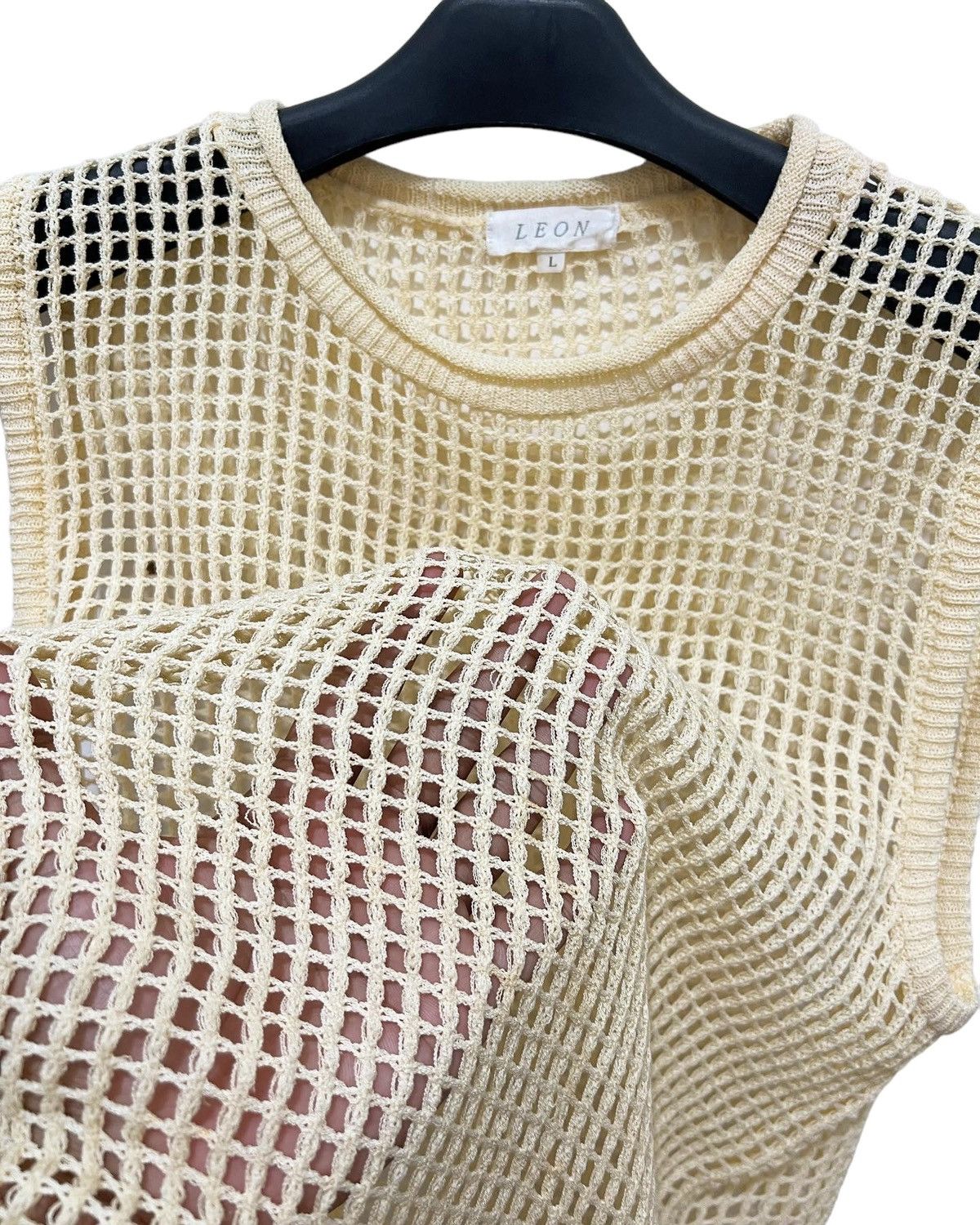 Beauty Beast × If Six Was Nine × Japanese Brand Leon japanese Open Knit Fish Net punk Top Size US M / EU 48-50 / 2 - 2 Thumbnail