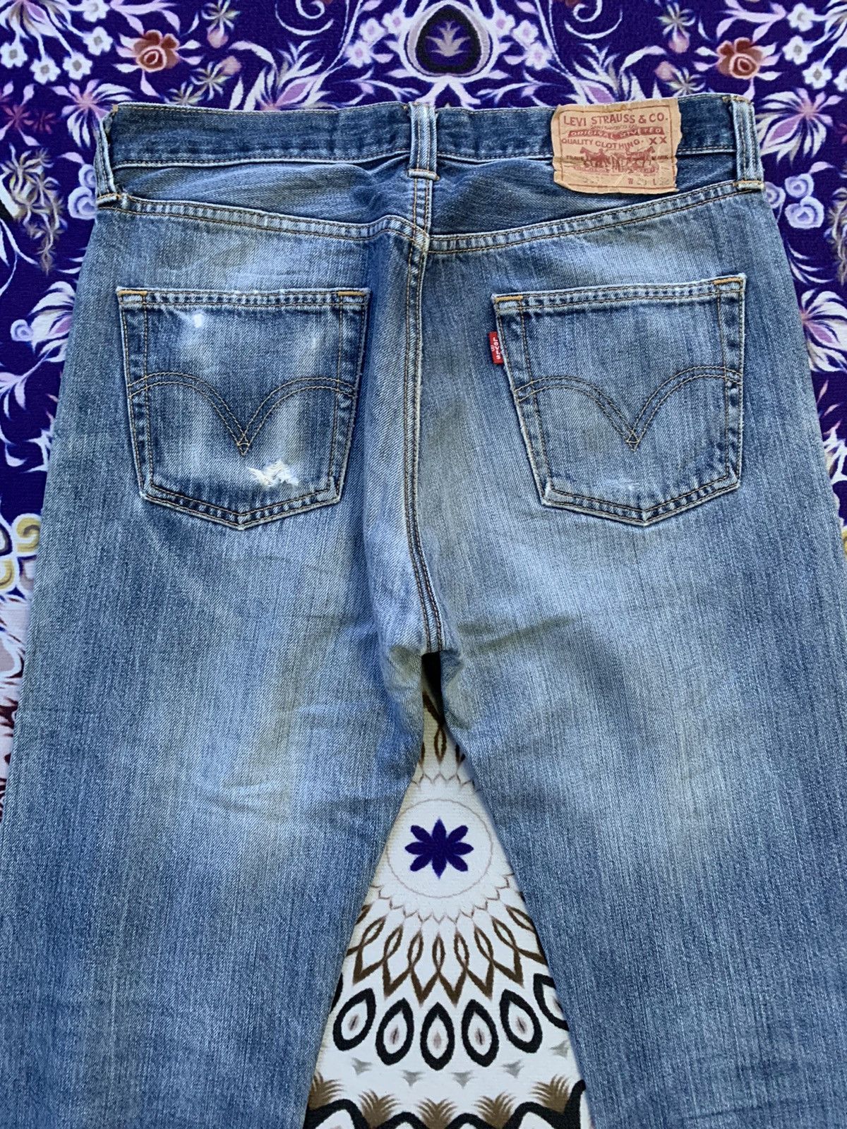 Levi's Vintage Clothing Vintage Levis 501 Distressed Denim Size US 32 / EU 48 - 7 Thumbnail