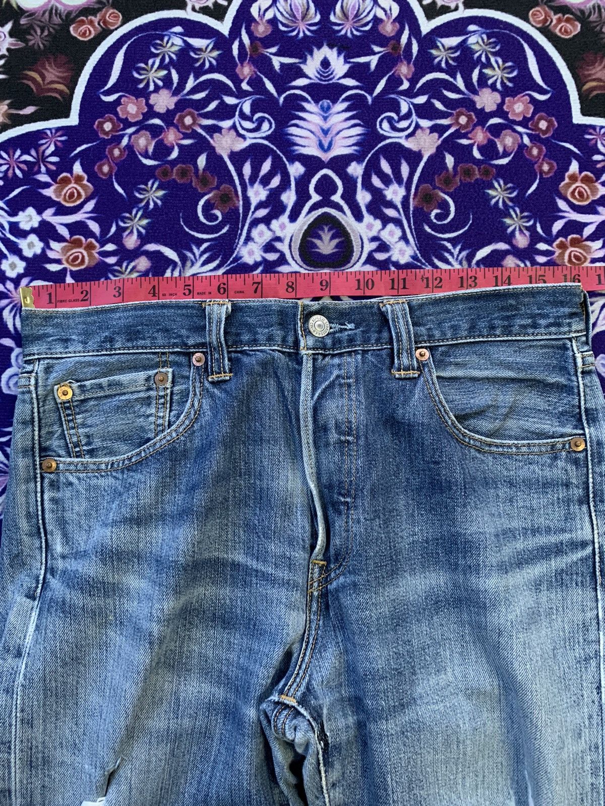 Levi's Vintage Clothing Vintage Levis 501 Distressed Denim Size US 32 / EU 48 - 10 Thumbnail