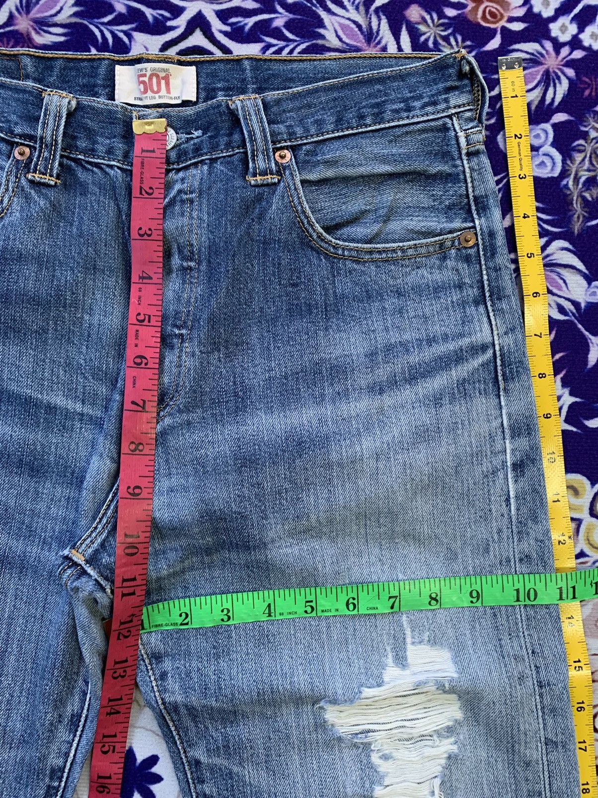 Levi's Vintage Clothing Vintage Levis 501 Distressed Denim Size US 32 / EU 48 - 9 Thumbnail