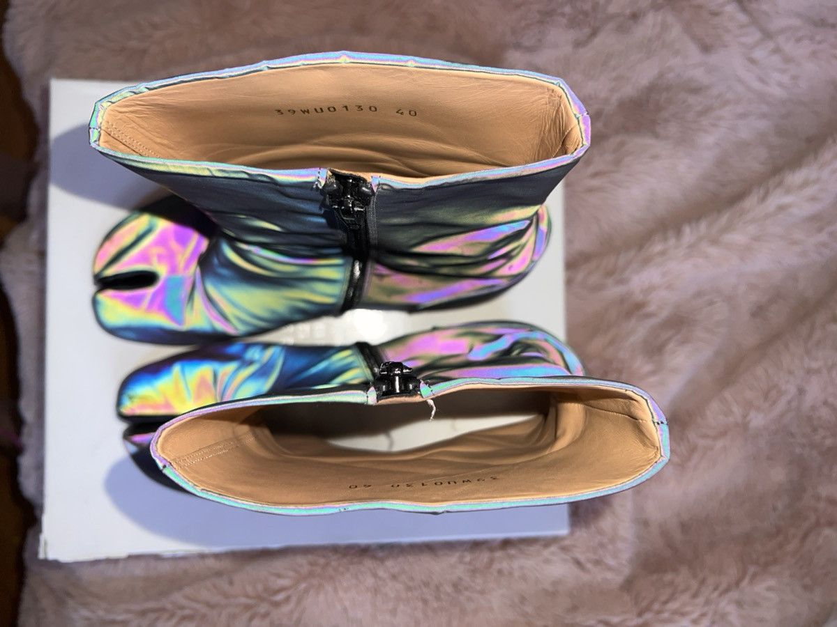Maison Margiela Maison Margiela Tabi Holographic Oil Slick Grey Boots Grailed