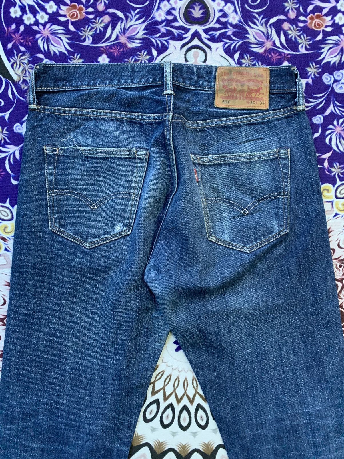 Levi's Levis 501 Faded Wash Denim Size US 32 / EU 48 - 8 Thumbnail