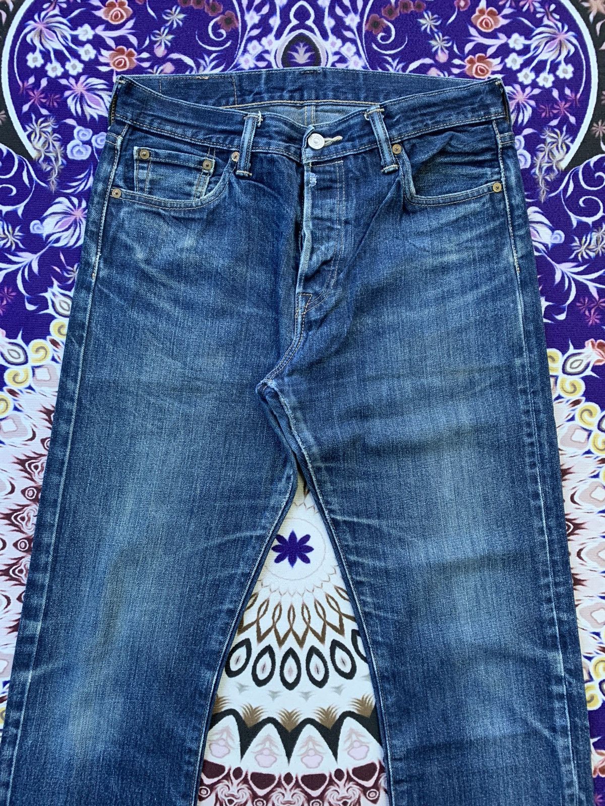 Levi's Levis 501 Faded Wash Denim Size US 32 / EU 48 - 2 Thumbnail