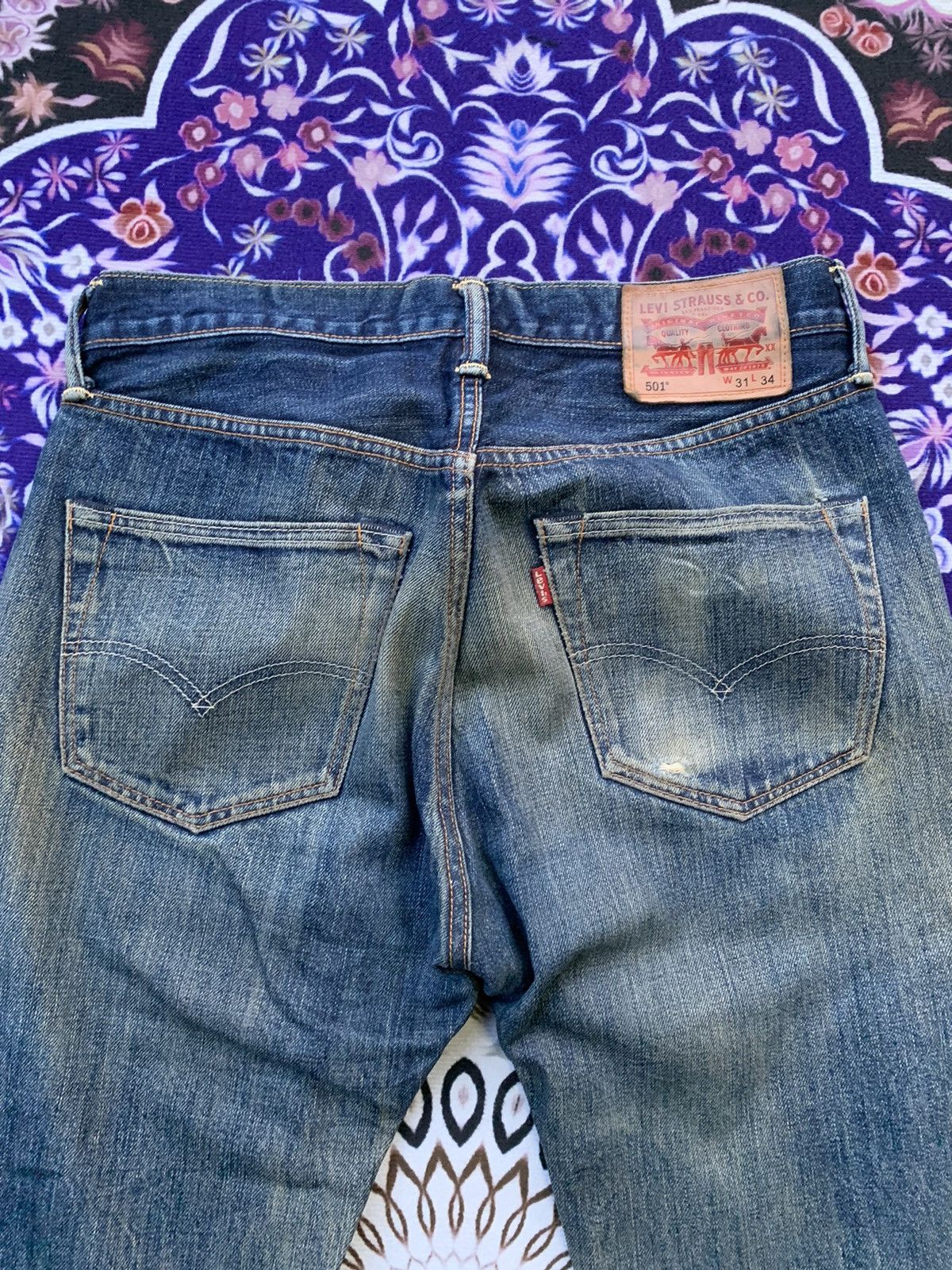 Levi's Levis 501 Distressed Denim Size US 32 / EU 48 - 13 Thumbnail