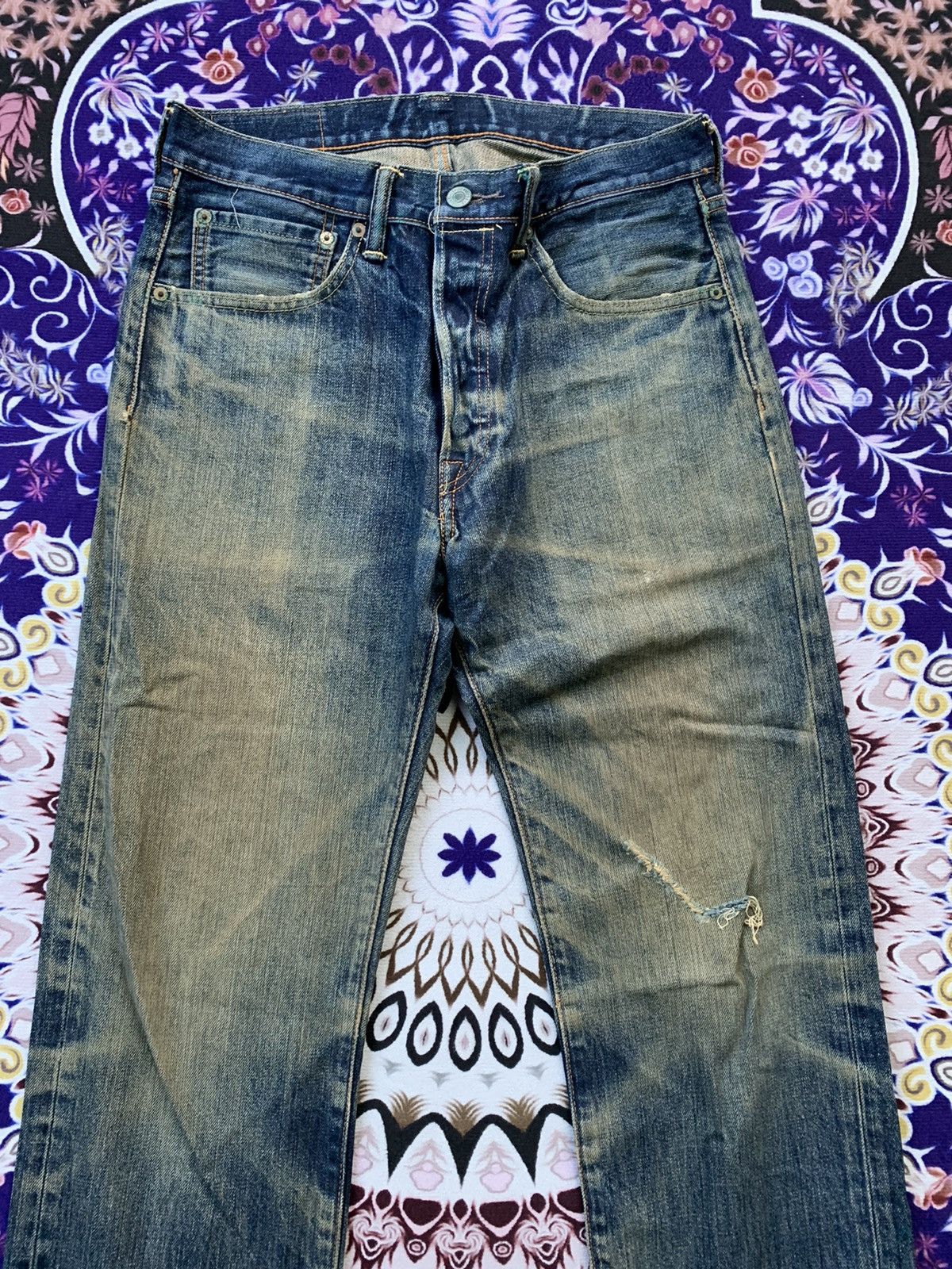 Levi's Levis 501 Distressed Denim Size US 32 / EU 48 - 4 Thumbnail