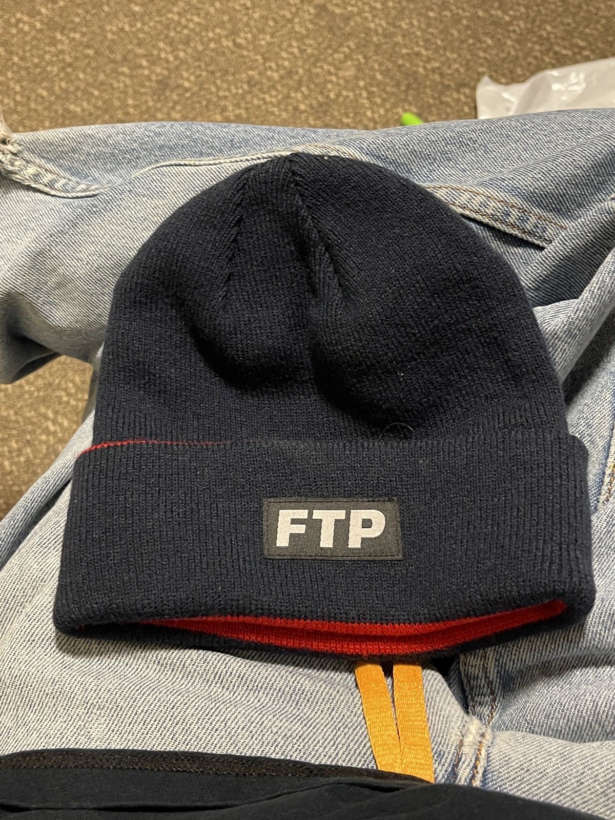 Fuck The Population FTP REVERSIBLE LOGO BEANIE (NAVY-RED) Size ONE SIZE - 1 Thumbnail