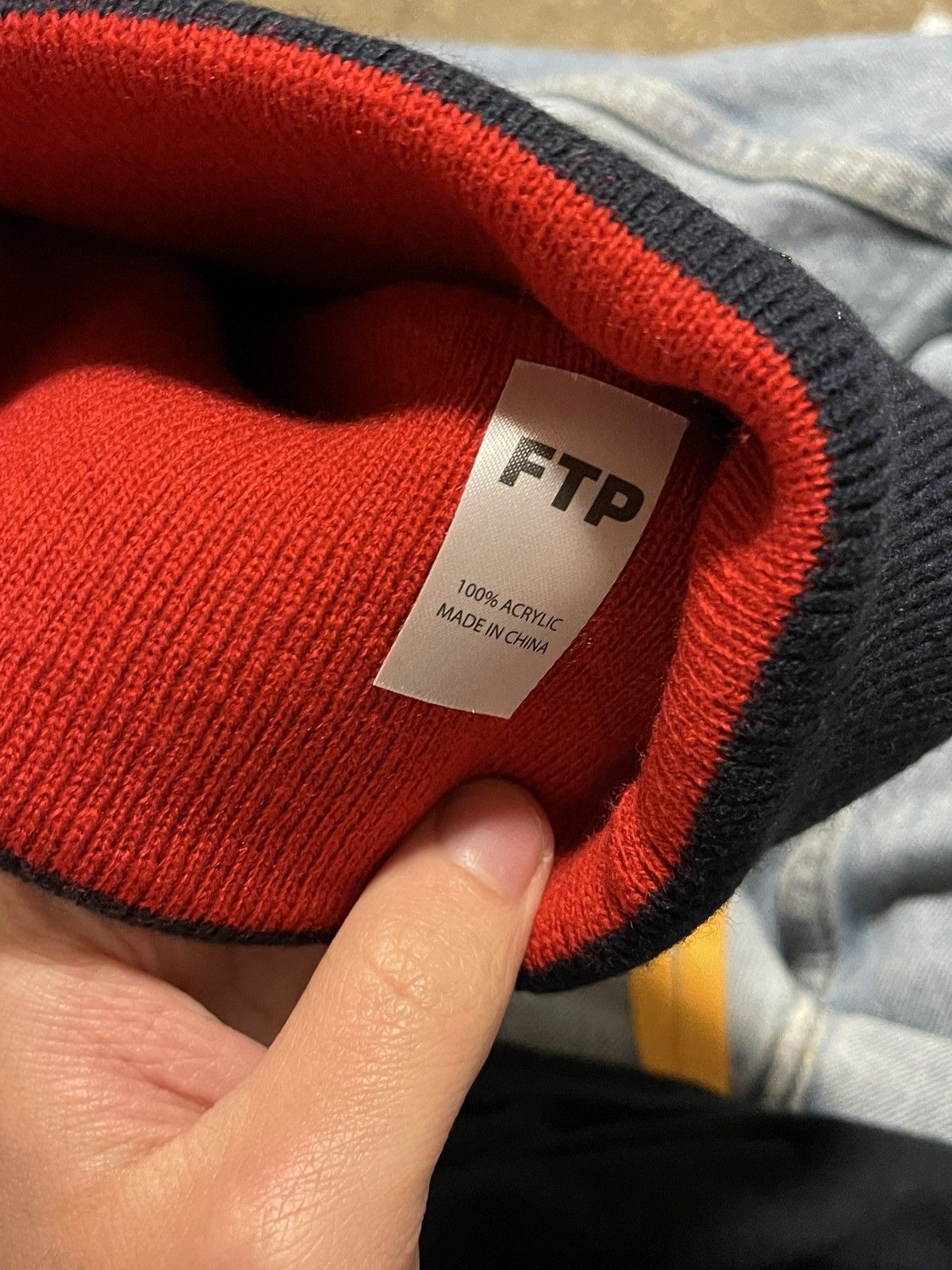 Fuck The Population FTP REVERSIBLE LOGO BEANIE (NAVY-RED) Size ONE SIZE - 3 Thumbnail