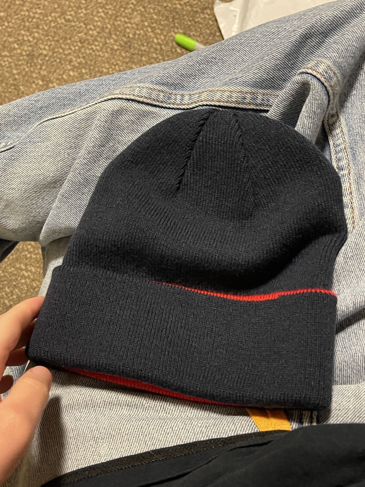 Fuck The Population FTP REVERSIBLE LOGO BEANIE (NAVY-RED) Size ONE SIZE - 2 Thumbnail