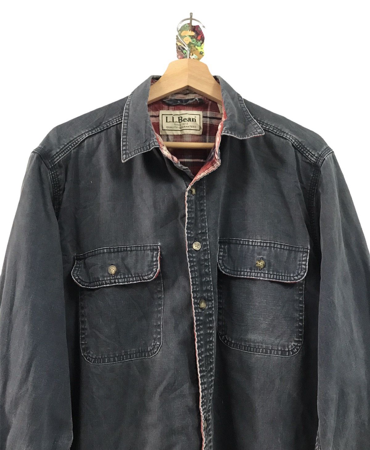Flannel L. L Bean Flannel Jean TWo Pocket Tshirt Size US L / EU 52-54 / 3 - 2 Thumbnail