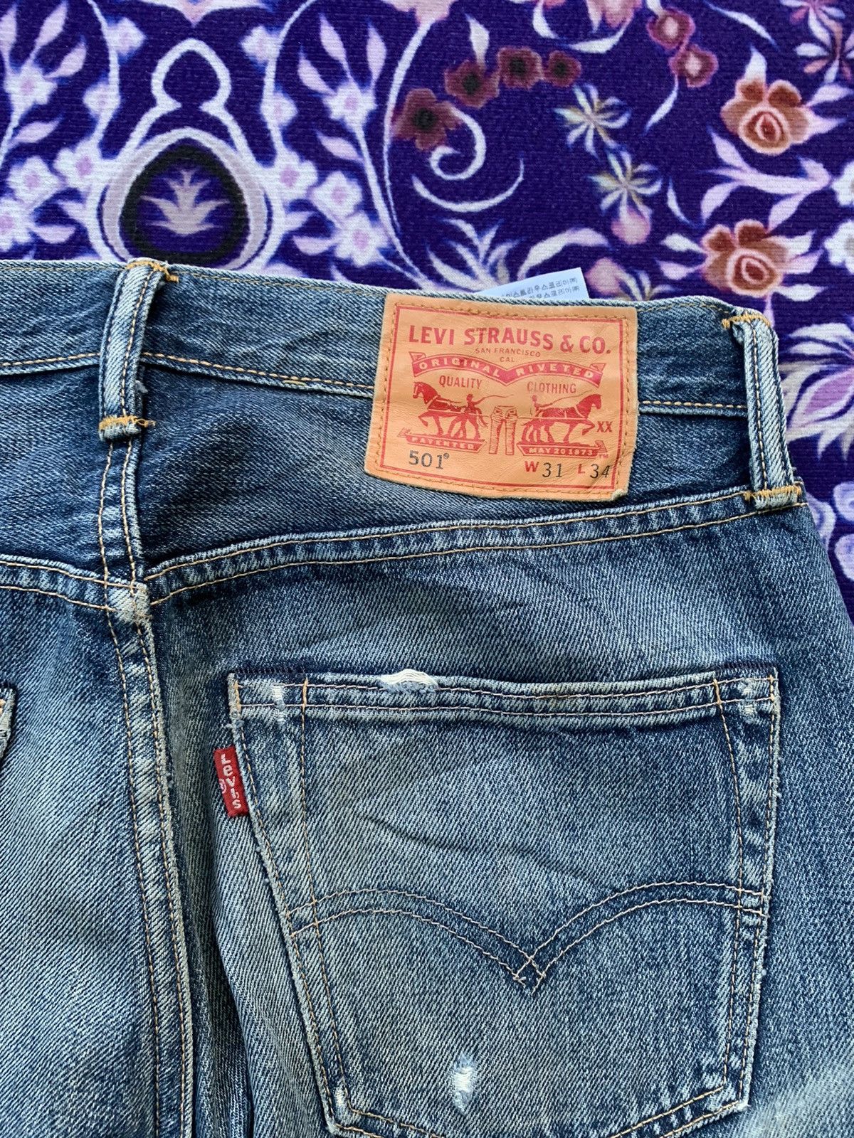 Levi's Vintage Clothing Levis 501 Distressed Denim Size US 32 / EU 48 - 14 Thumbnail