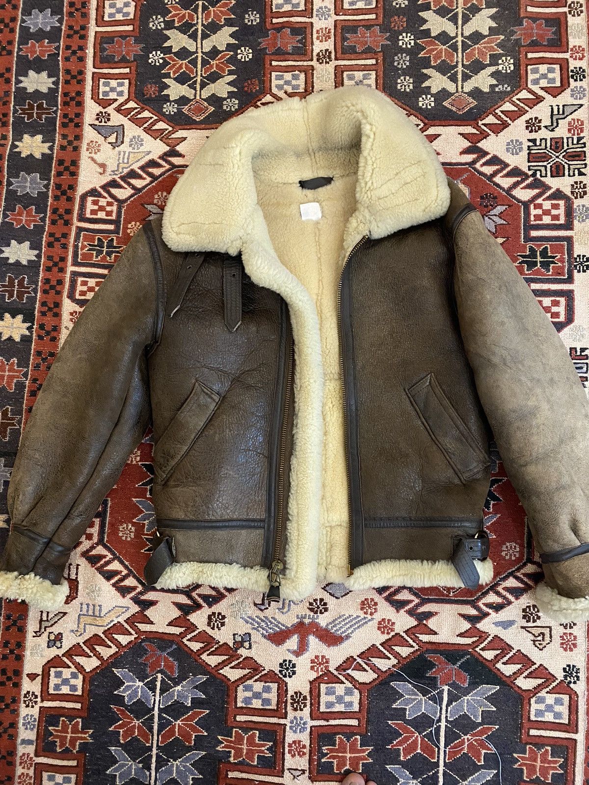 Japanese Brand × Vintage Vintage Sheepskin Shearling B-3 Avitor Bomber Jacket Size US M / EU 48-50 / 2 - 3 Thumbnail