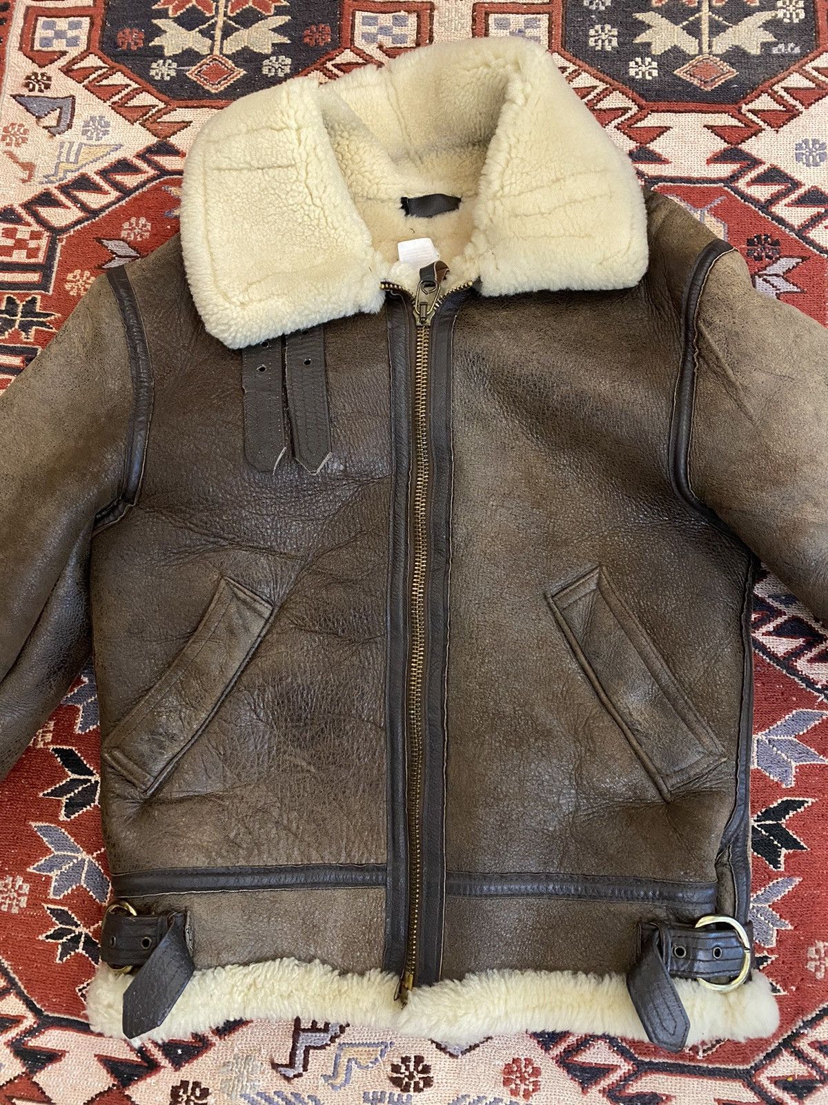 Japanese Brand × Vintage Vintage Sheepskin Shearling B-3 Avitor Bomber Jacket Size US M / EU 48-50 / 2 - 1 Thumbnail