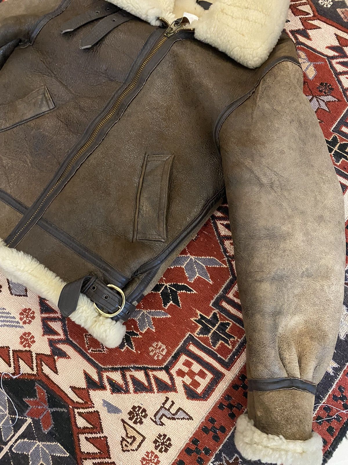Japanese Brand × Vintage Vintage Sheepskin Shearling B-3 Avitor Bomber Jacket Size US M / EU 48-50 / 2 - 11 Thumbnail